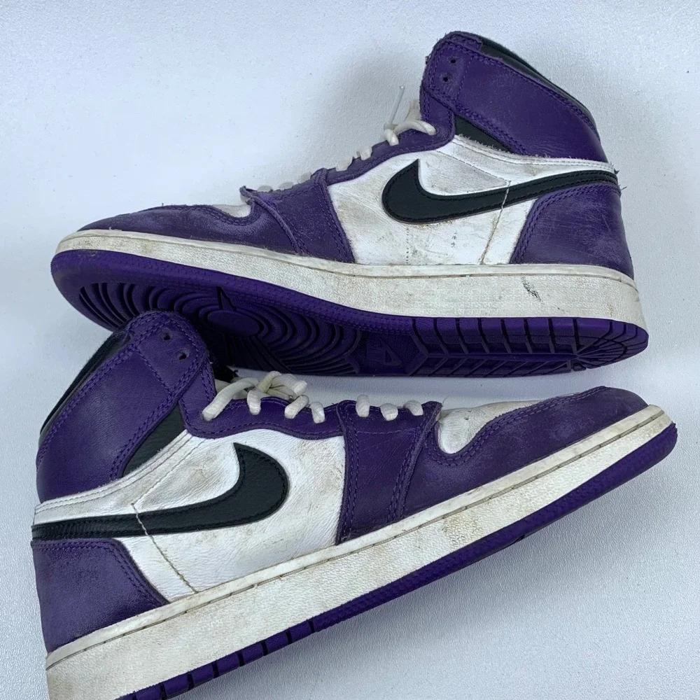 Nike Air Jordan‎ 1 High OG SE Court Purple Size 5.5Y Womens Sneakers Swoosh